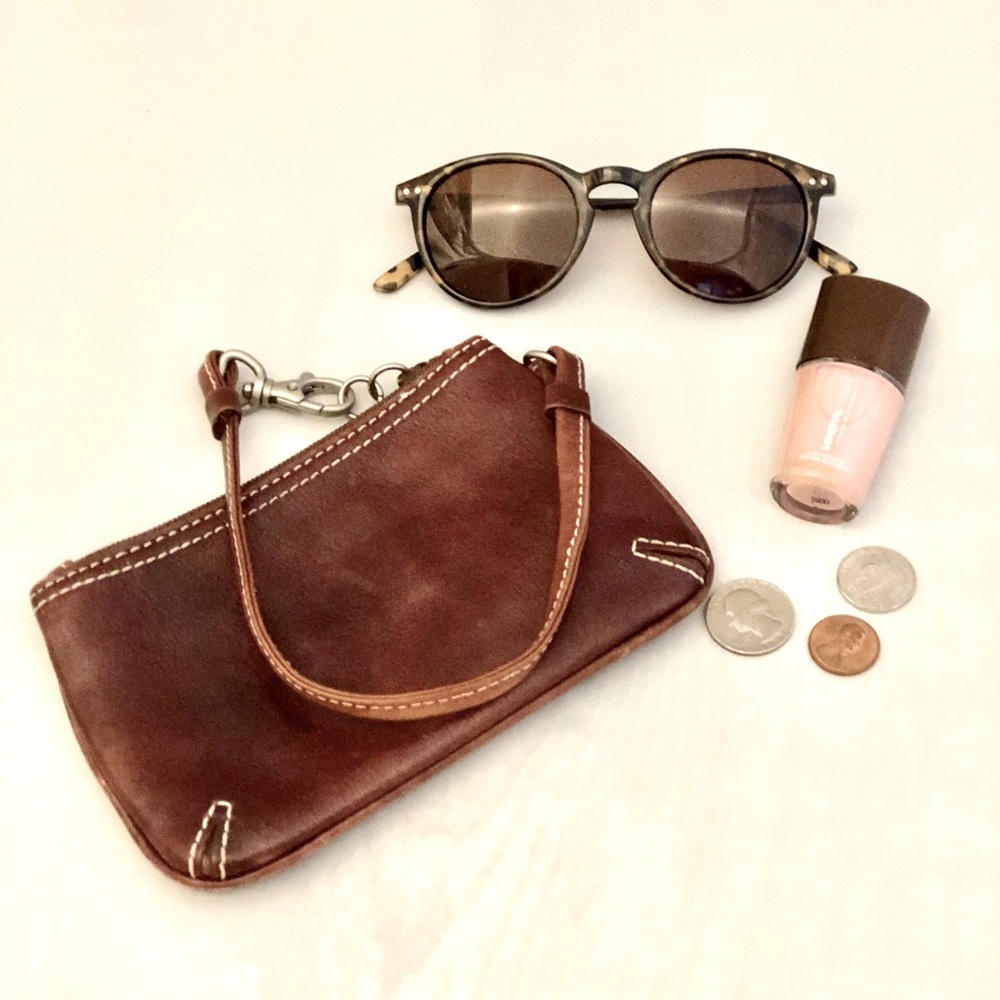 Latico leather wristlet